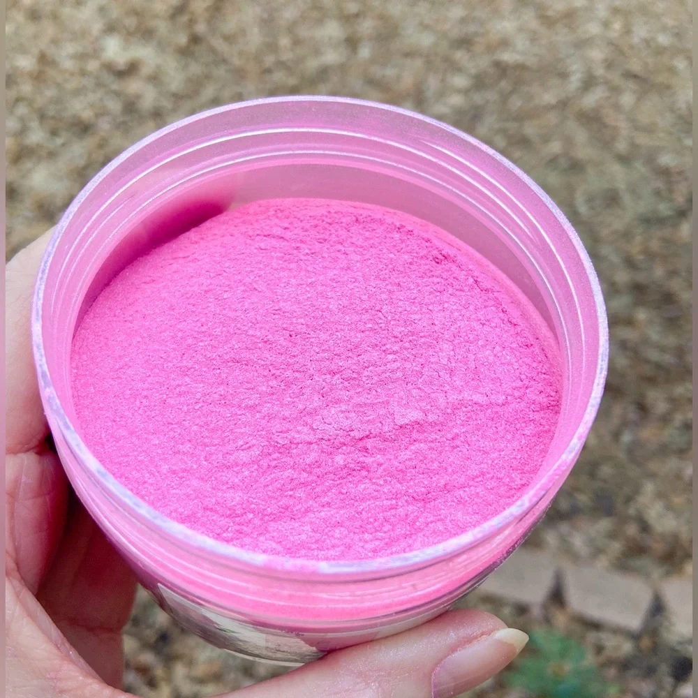 Mica Powder Pearl Pink Resin Art Pigment, Measure Cup and Needle Tip Ink Bottles